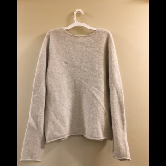 NWT Carole Little Angora Wool V-neck Beige Sweater - Picture 5 of 6